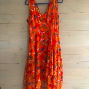 Orange Floral Calvin Klein Dress
